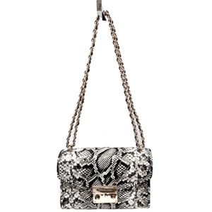 Michael Kors Rose Small Snake skin Continental Crossbody Bag - Natural
